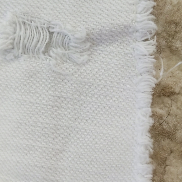 Bongo Distressed Ripped Shortie Jean Shorts Junior 5 White - Picture 16 of 16